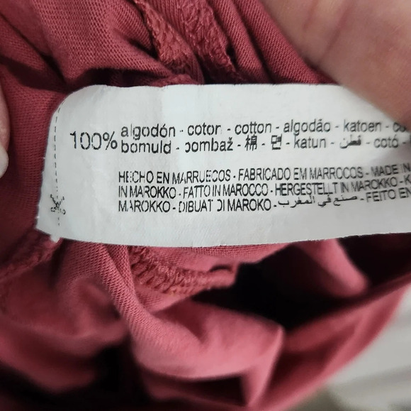 Zara dusty rose wrap tie front sleeveless maxi tshirt dress woman size small - Picture 5 of 11